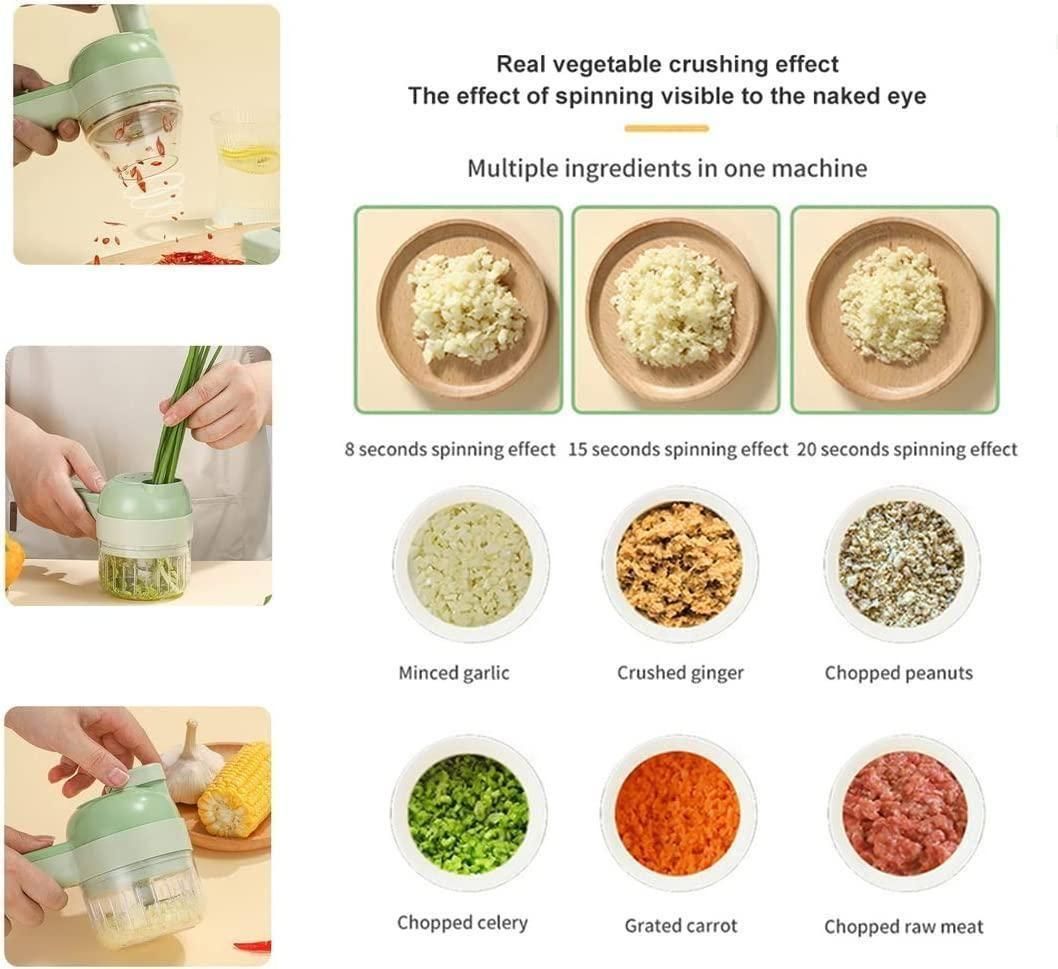 4 in 1 Electric Vegetable Cutter Set
